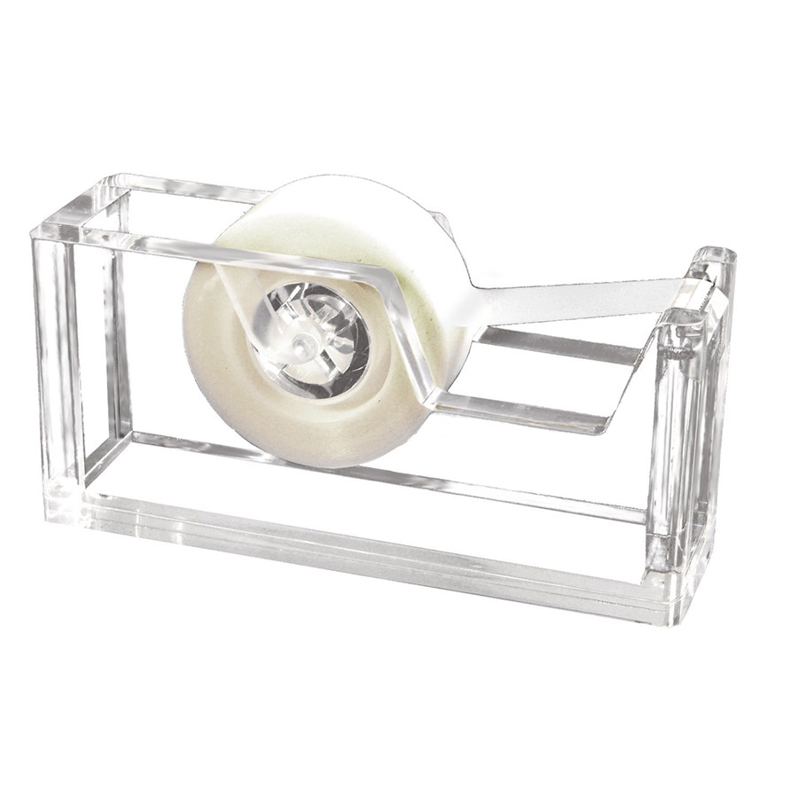 Elegant and Modern Design For Your Home or Work Office By Mega Stationes Classy Desktop Clear Acrylic Tape Dispenser 1 Core 