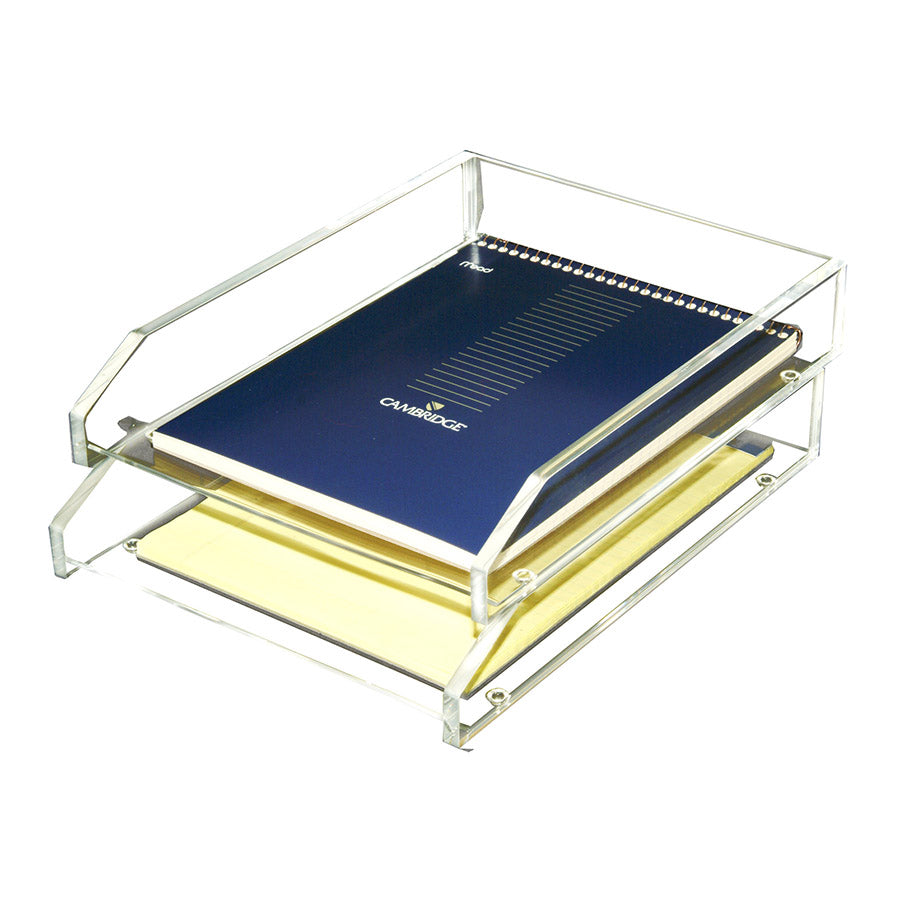 Kantek AD15 Acrylic Double Letter Tray