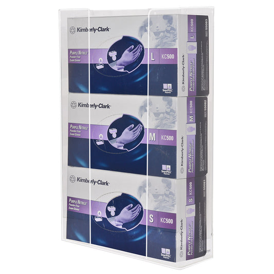 Kantek AH130 Acrylic Triple Glove Dispenser