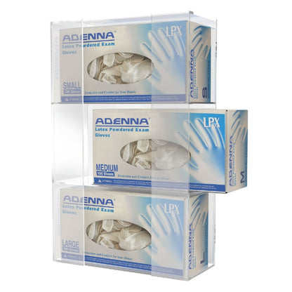 Kantek AH135 Acrylic Triple Glove Dispenser Easy-Box-Swap **NEW**