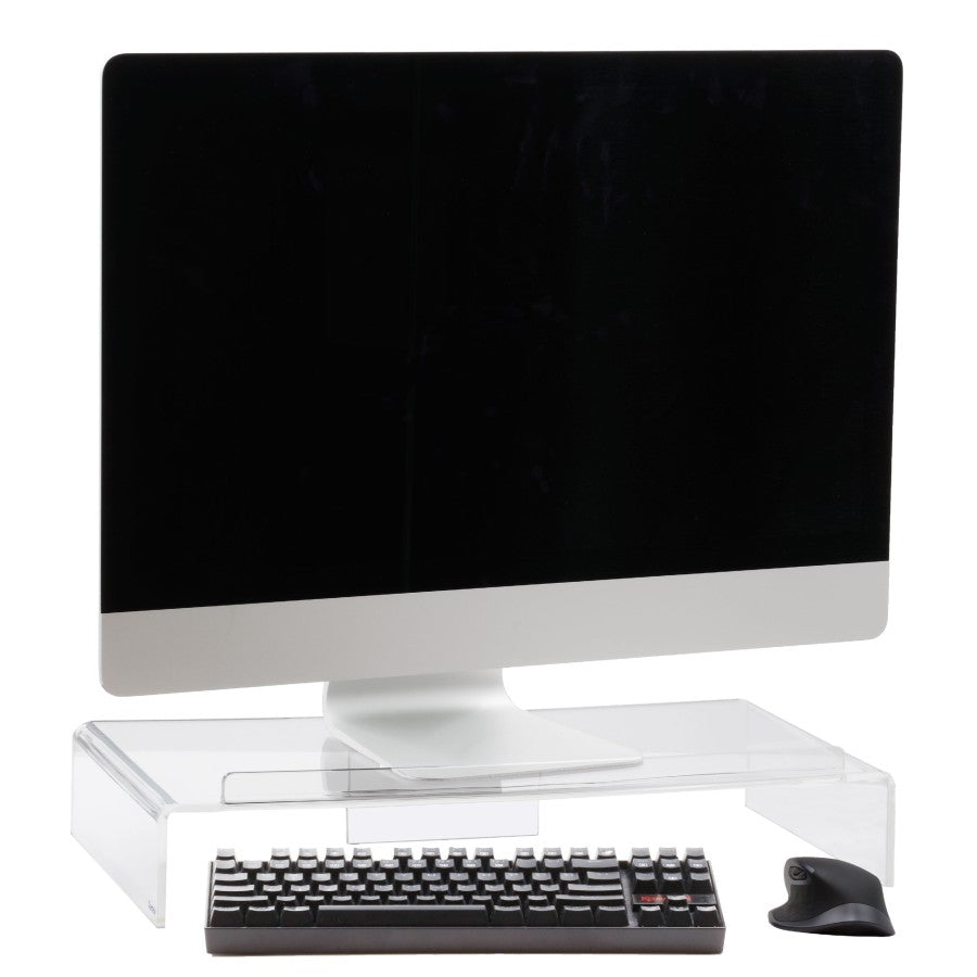 Kantek AMS300 Acrylic Monitor Stand / Keyboard Storage