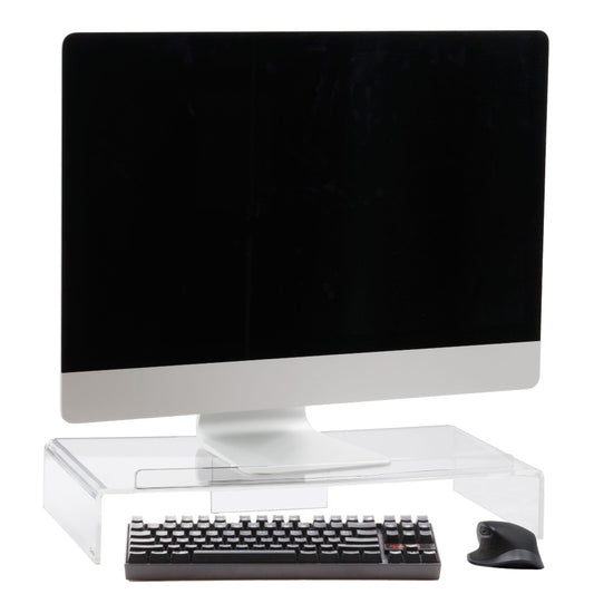 Kantek AMS300 Acrylic Monitor Stand / Keyboard Storage