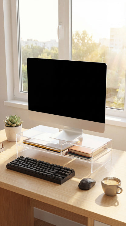 Acrylic Monitor Stand / Desk Organizer