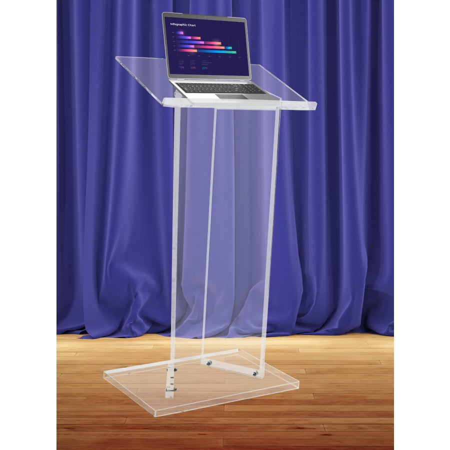 Kantek AP360 Acrylic Standing Podium / Lecturn **NEW**