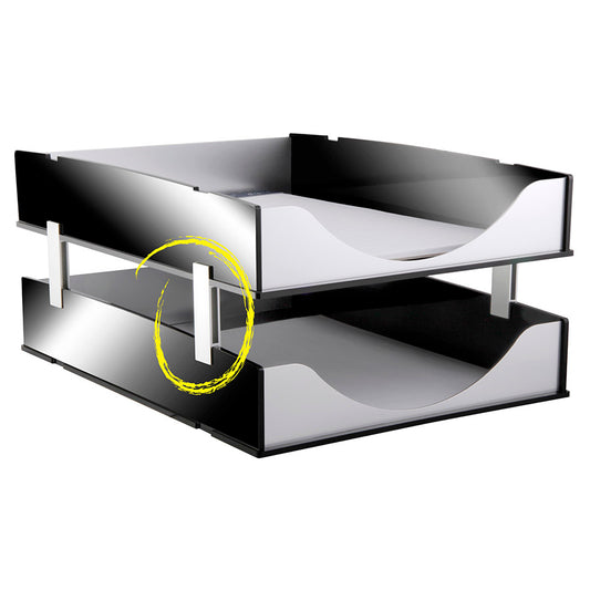 Kantek BA311 Stackers for Black Acrylic & Aluminum Desk Trays