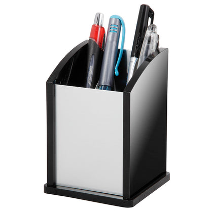 Kantek BA320 Black Acrylic & Aluminum Pen Cup