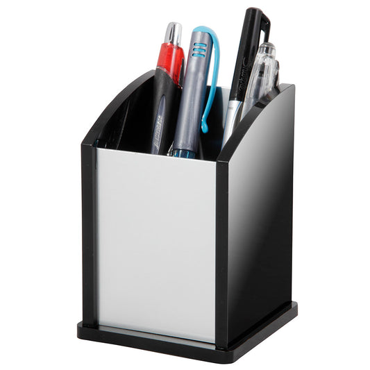 Kantek BA320 Black Acrylic & Aluminum Pen Cup