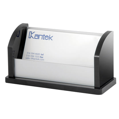 Kantek BA330 Black Acrylic & Aluminum Business Card Holder