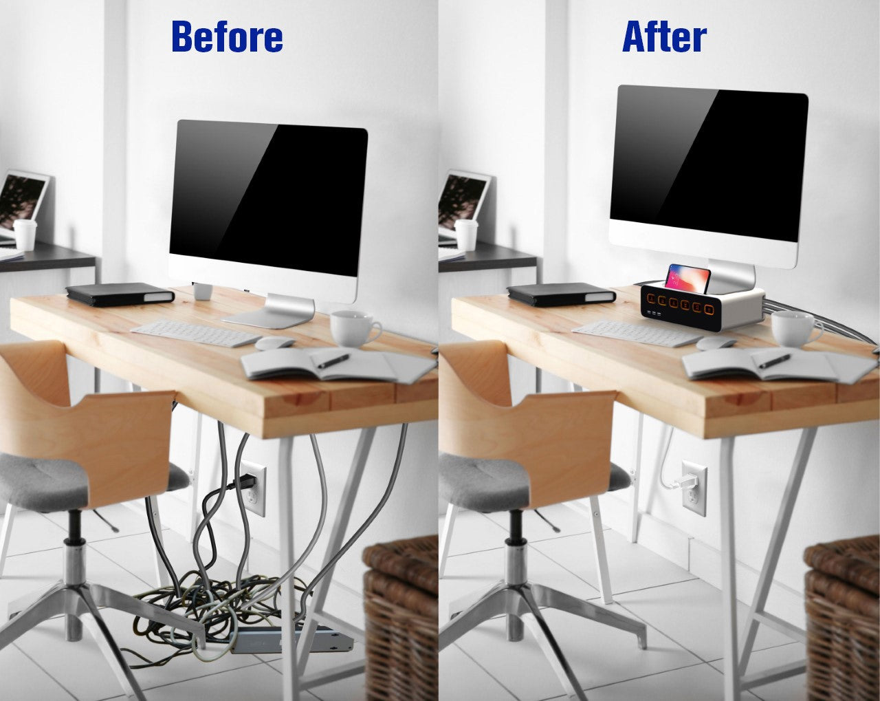 PowerCentral™ Cable Management/ Power Hub/ Monitor-Tablet Stand