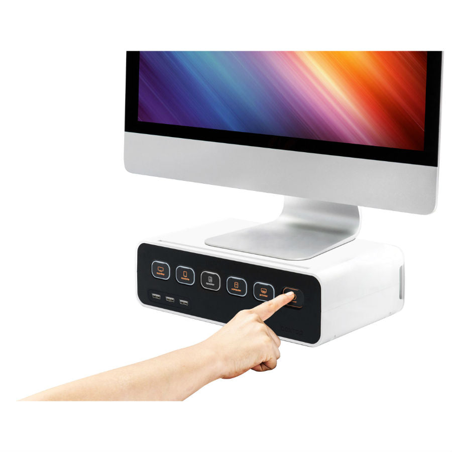 Kantek CM1100 PowerCentral™ Cable Management/ Power Hub/ Monitor-Tablet Stand