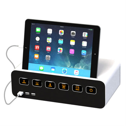 Kantek CM1100 PowerCentral™ Cable Management/ Power Hub/ Monitor-Tablet Stand