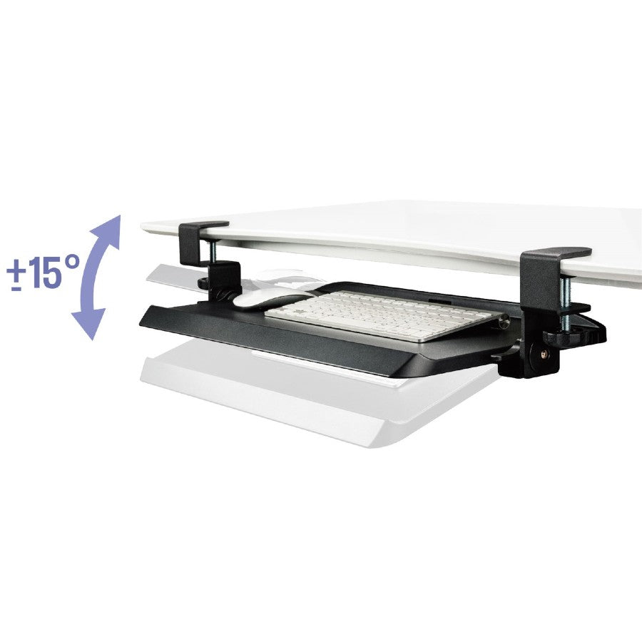 Kantek KT165 Desk Clamp Tilting Keyboard Tray
