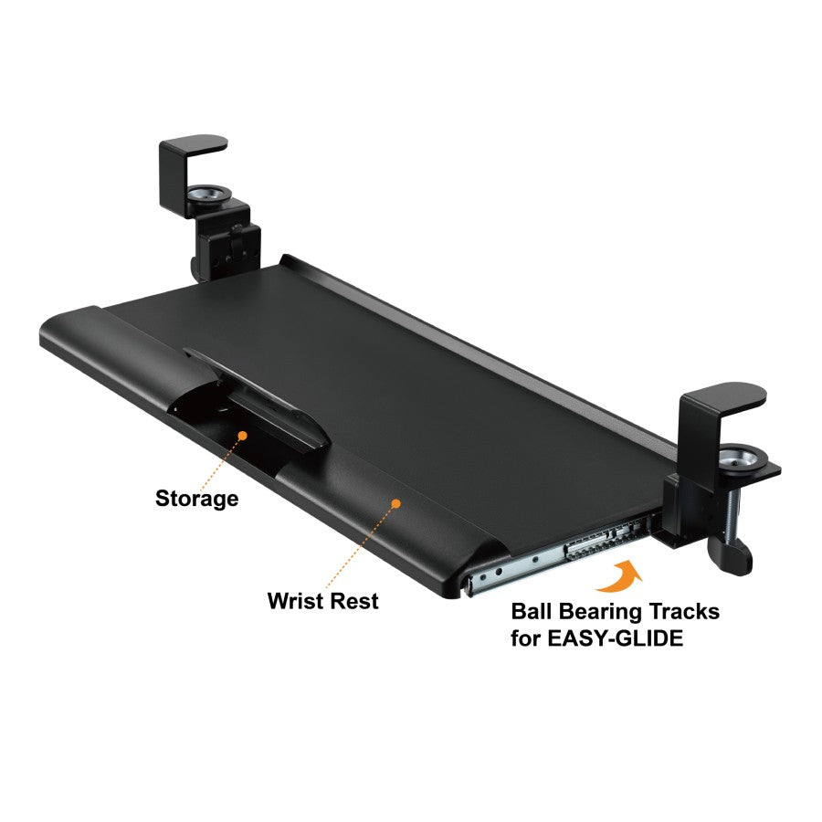Kantek KT175 Desk Clamp 5 Position Tilting Keyboard Tray