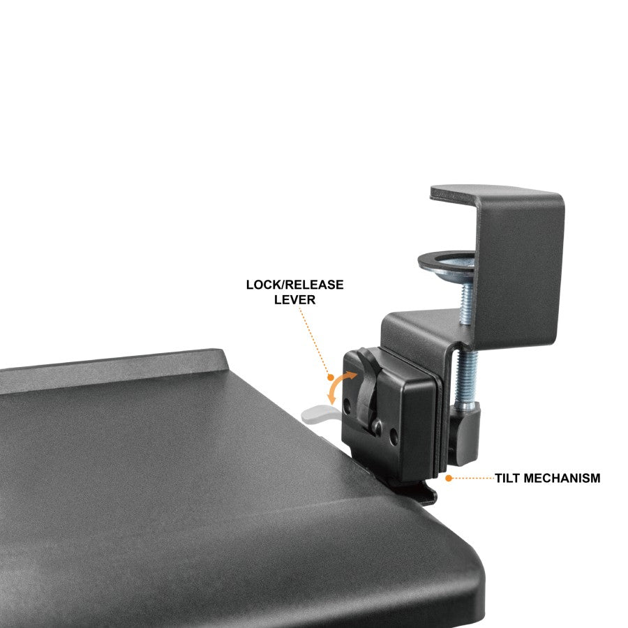 Kantek KT175 Desk Clamp 5 Position Tilting Keyboard Tray