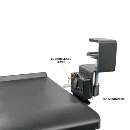 Kantek KT175 Desk Clamp 5 Position Tilting Keyboard Tray