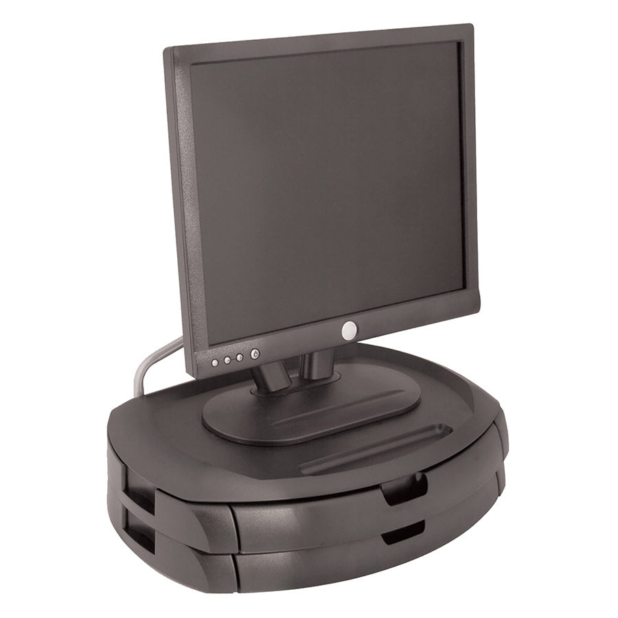 Kantek MS200B Two Drawer Monitor Stand