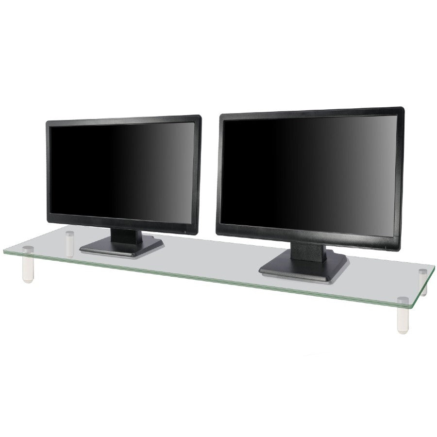 Kantek MS380 Extra Wide Glass Top Monitor Riser