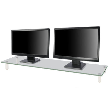 Kantek MS380 Extra Wide Glass Top Monitor Riser