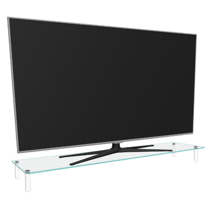 Kantek MS380 Extra Wide Glass Top Monitor Riser