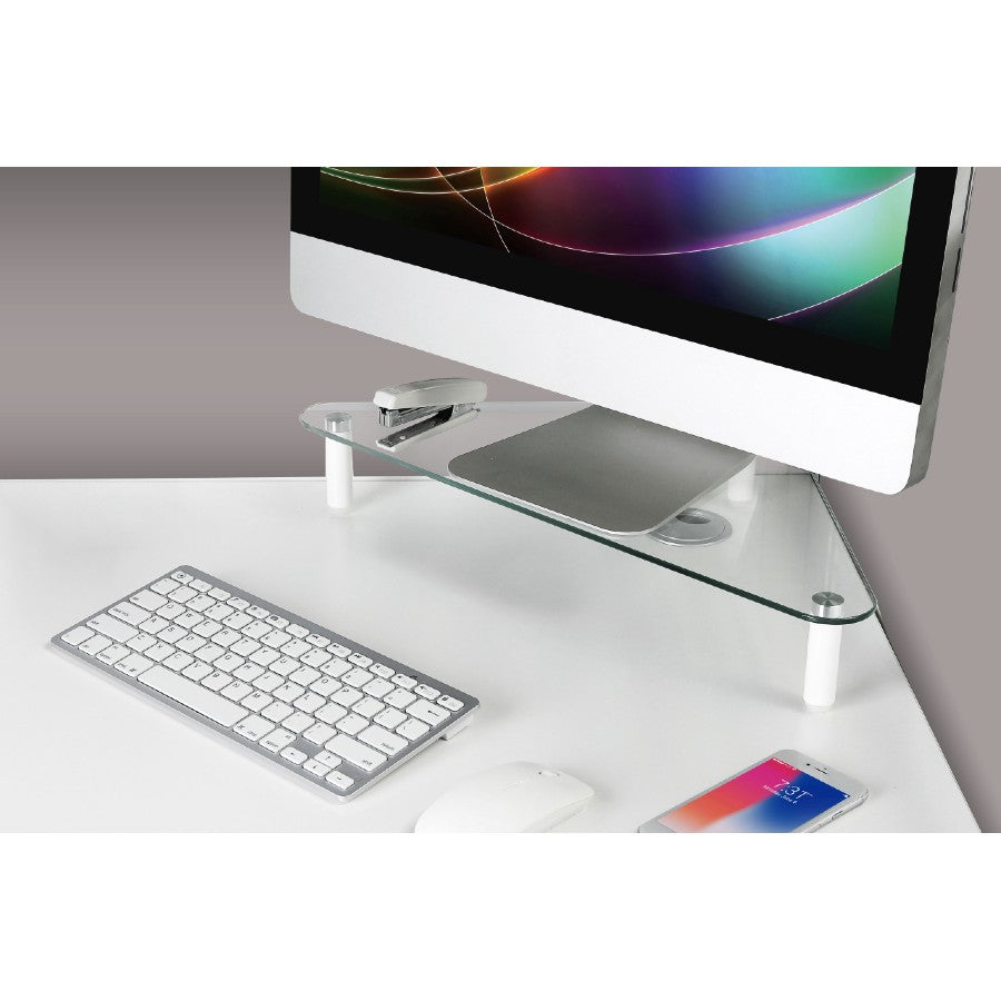 Kantek MS390 Glass Top Corner Riser