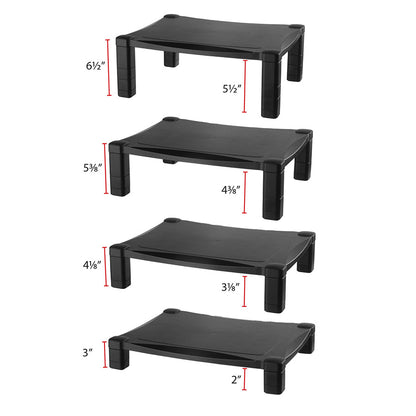 Kantek MS400 Adjustable Monitor Stand - Single Level