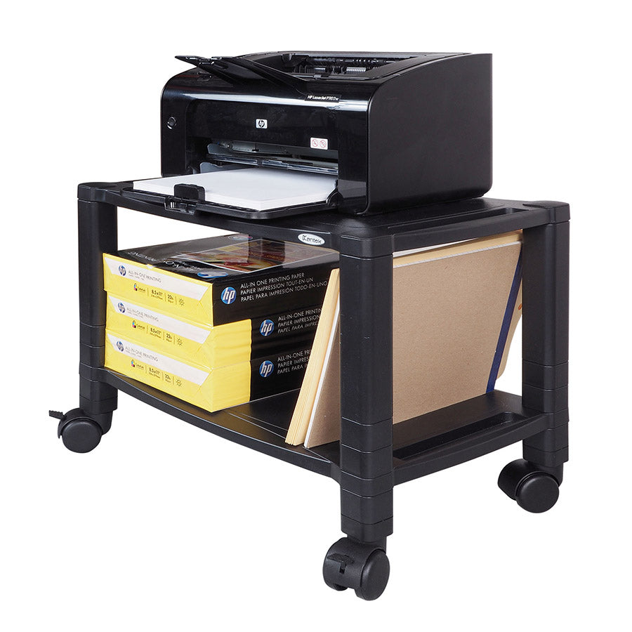 Kantek PS610 Extra Wide Mobile Printer / Fax Stand 2-Shelf Model