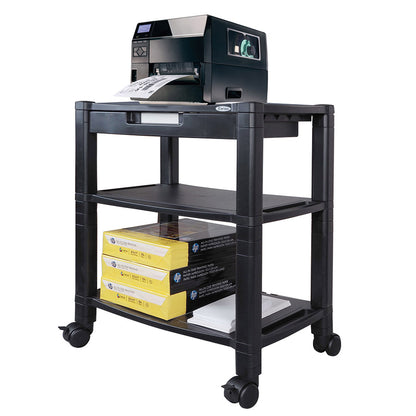 Kantek PS640 Extra Wide Mobile Printer / Fax Stand 3-Shelf Model