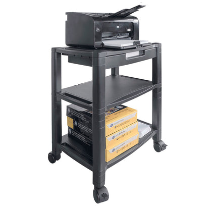 Kantek PS640 Extra Wide Mobile Printer / Fax Stand 3-Shelf Model