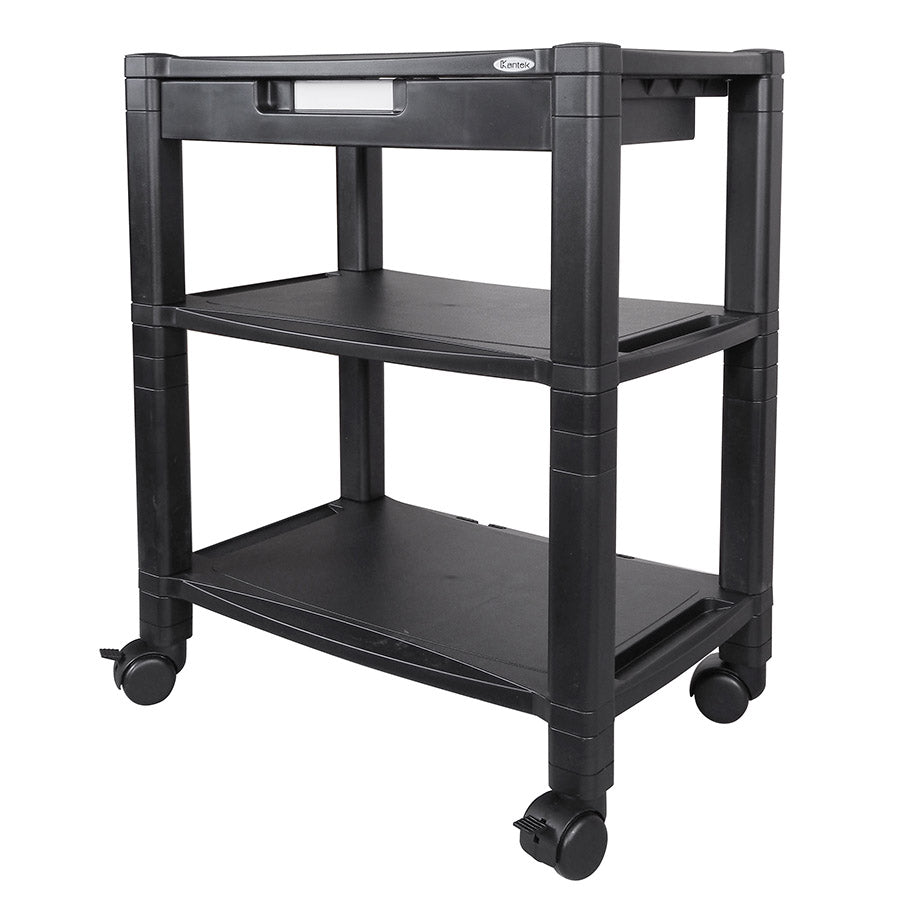 Kantek PS640 Extra Wide Mobile Printer / Fax Stand 3-Shelf Model