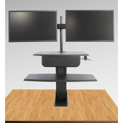 Kantek STS802 Dual Monitor Arm for Sit to Stand Systems