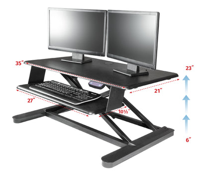Kantek STS965 Electric Sit to Stand Workstation