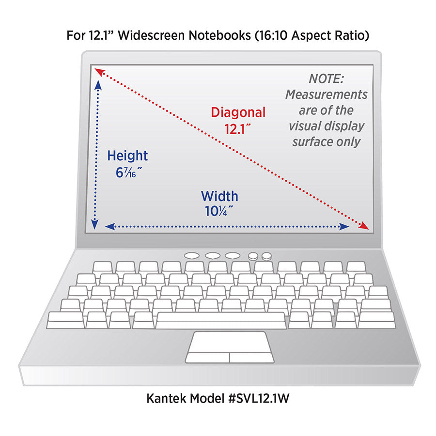 Kantek SVL12.1W Secure View Blackout Privacy