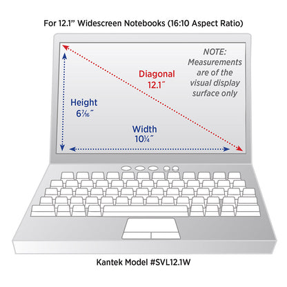 Kantek SVL12.1W Secure View Blackout Privacy