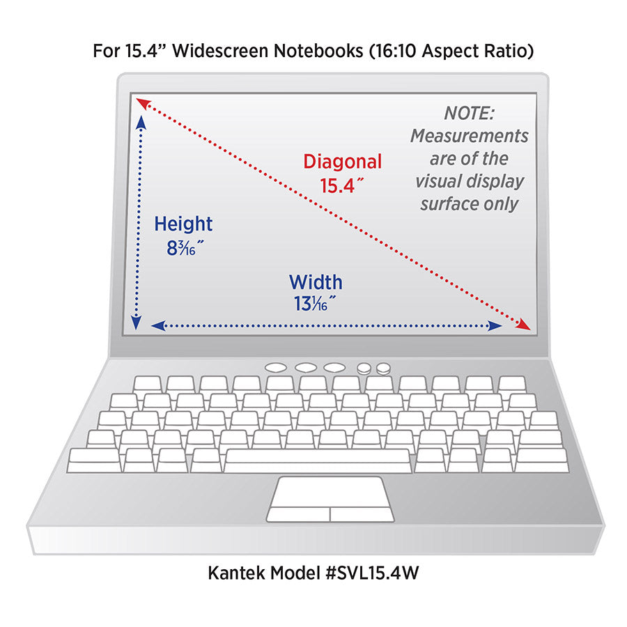 Kantek SVL15.4W Secure View Blackout Privacy