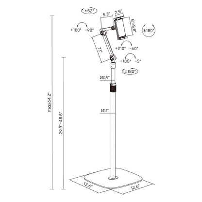Kantek TS830 Tablet/Phone Floor Stand