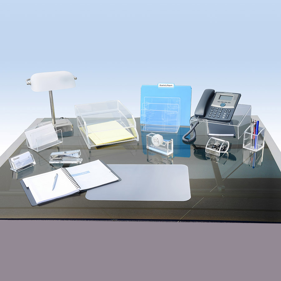 Kantek Clear Acrylic Office Tape Dispenser, Fits Standard 3/4 Refill  Rolls, Office Organizer, Desk Accessory, 1.8 x 5.6 x 2.9, Non-Skid Feet  for