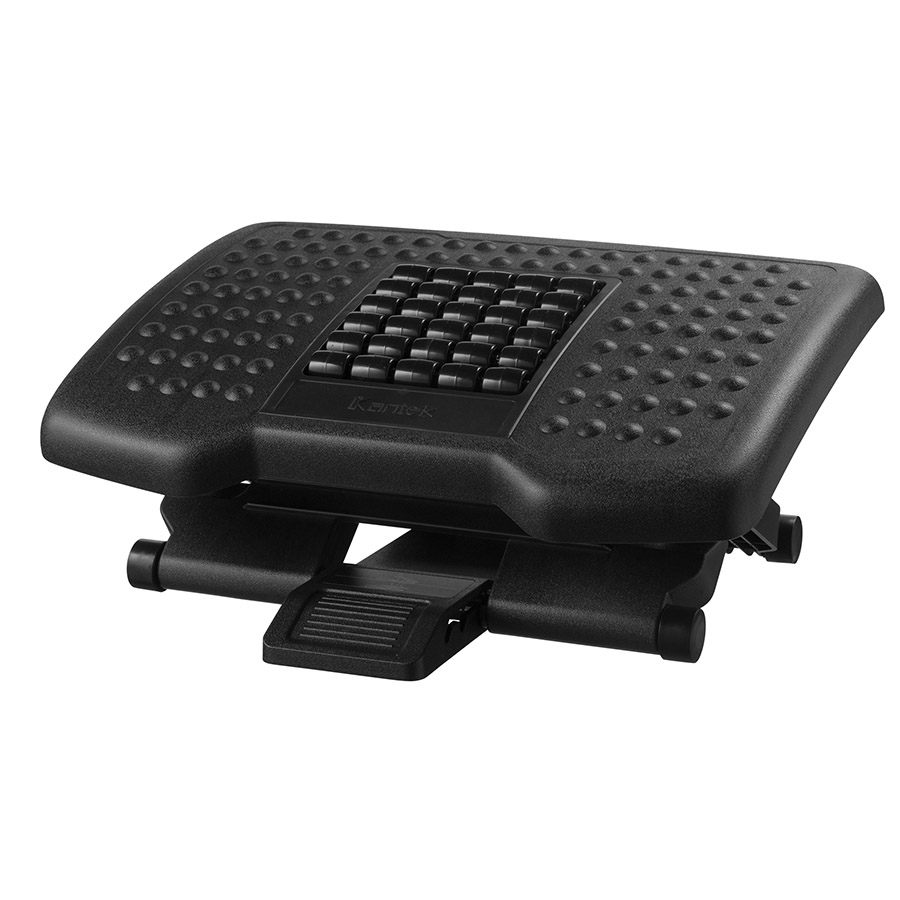 Kantek Professional Ergonomic Footrest, 4 Height Setting, Foot Adjustable  Tilt Angle, Massageing Bumps for Comfort, Supports Legs with Height and
